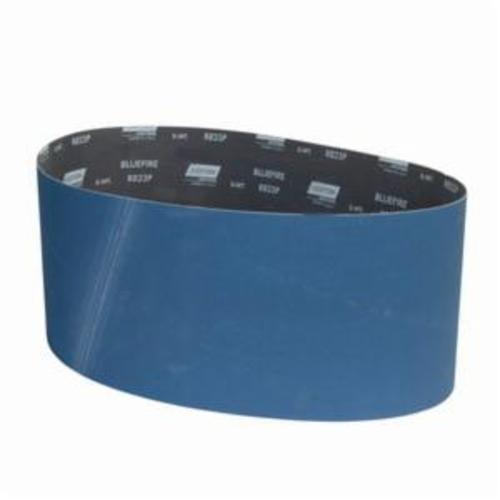 Norton® BlueFire® 78072763047 R823P Narrow Coated Abrasive Belt, 9 in W x 60 in L, 220 Grit, Zirconia Alumina Abrasive, Polyester Backing