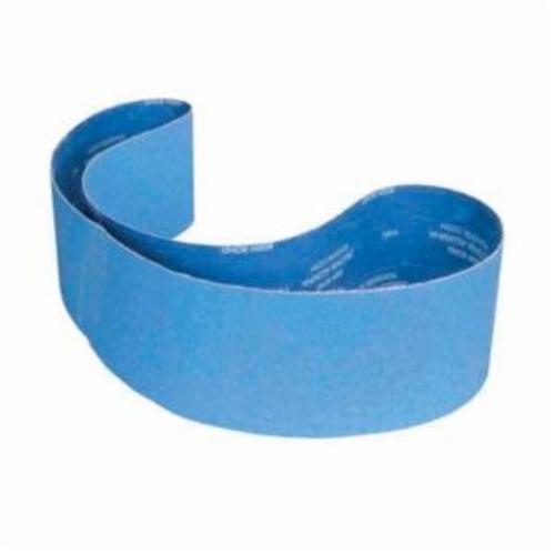 Norton® BlueFire® 78072764469 R823P Narrow Coated Abrasive Belt, 6 in W x 89 in L, 80 Grit, Coarse Grade, Zirconia Alumina Abrasive, Polyester Backing