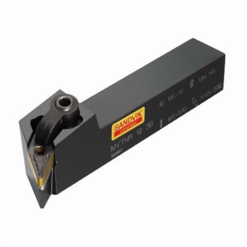 Sandvik Coromant 5735667 T-Max P Shank Tool, ANSI Code: MVTNR 12 3B, MVTNR/L Tool Holder, VNMG 160408 (MIIDM) and VNMG 332 (MIIDN) Insert, Right Hand Cutting, 3/4 in H x 3/4 in W Rectangle Shank, -27.5 deg Lead Angle, -10 deg Rake, 4-1/2 in OAL