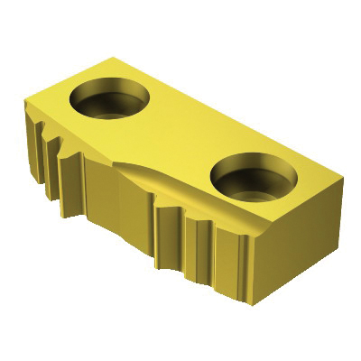 Sandvik Coromant 5742298 T-Max® Twin-Lock Threading Insert, ANSI Code: R166.39G-24RD03-100 4125, R166.39G Insert, Rectangle Shape, 10 TPI, External Thread, API Round Thread, Right Hand Cutting, Manufacturer's Grade: 4125, Material Grade: K, M, N, P, S