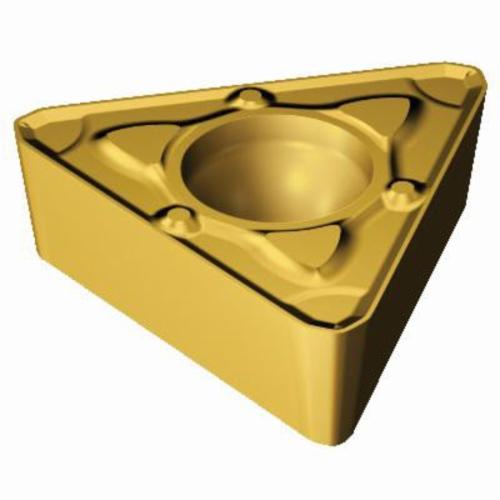 Sandvik Coromant 5752878 CoroTurn® 107 Basic Shape Turning Insert, ANSI Code: TCMX 3(2.5)2-WM 1525, TCMX Insert, Material Grade: P, 3(2.5)2 Insert, Triangular Shape, 16 Seat, Positive Rake, Neutral Cutting, For Use On Steel, Carbide