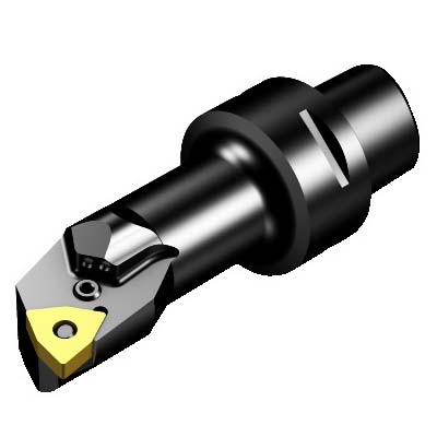 Sandvik Coromant 6188674 T-Max® P Cutting Unit Head With Precision Coolant, C4 System, 90 mm L Head/Projection, Left Hand Cutting, Insert Compatibility: WNMG 080408, 114 mm OAL, Internal