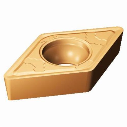 Sandvik Coromant 6198180 CoroTurn® 107 Turning Insert, ANSI Code: DCMT 3(2.5)1-SMC 1115, DCMT Insert, Material Grade: S, 3(2.5)1 Insert, Diamond Shape, 11 Seat, Positive Rake, Neutral Cutting, For Use On Heat Resistant Super Alloys and Titanium, Carbide