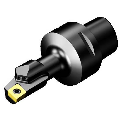 Sandvik Coromant 6404562 CoroTurn® 107 Cutting Unit Head With Precision Coolant, C3 System, 65 mm L Head/Projection, Left Hand Cutting, Insert Compatibility: CCMT 09T308, 84 mm OAL, Internal
