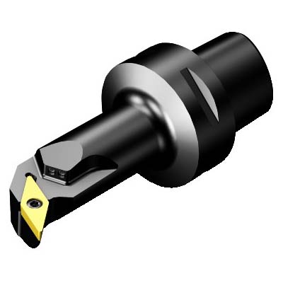 Sandvik Coromant 6404600 CoroTurn® 107 Cutting Unit Head With Precision Coolant, C4 System, 90 mm L Head/Projection, Left Hand Cutting, Insert Compatibility: VBMT 160408, VCMT 160408, 114 mm OAL, Internal