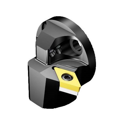 Sandvik Coromant 6424627 CoroTurn® 107 Cutting Unit Head With Precision Coolant, 32 mm System, 28 mm L Head/Projection, Left Hand Cutting, Insert Compatibility: DCMT 11T308, 31.8 mm OAL, Internal