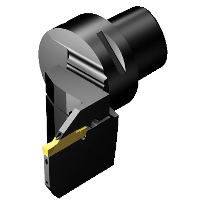 Sandvik Coromant 6537251 CoroCut® 1-2 Modular Grooving Cutting Unit Head With Through Coolant, C3 System, Left Hand Cutting, C3-LF123 Modular Head, N123G2 Insert, Insert Compatibility: N123G2-0300-0003-TF
