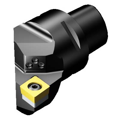 Sandvik Coromant 6537659 CoroTurn® 107 Cutting Unit Head With Precision Coolant, C3 System, 40 mm L Head/Projection, Right Hand Cutting, Insert Compatibility: CCMT 09T308, 59 mm OAL, External
