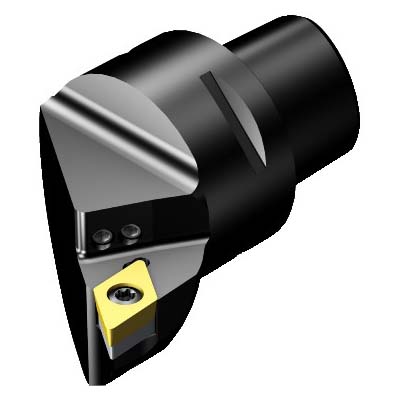 Sandvik Coromant 6537676 CoroTurn® 107 Cutting Unit Head With Precision Coolant, C3 System, 40 mm L Head/Projection, Left Hand Cutting, Insert Compatibility: DCMT 11T308, 59 mm OAL, External