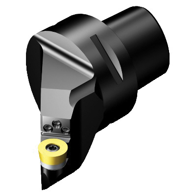 Sandvik Coromant 6537686 CoroTurn® 107 Cutting Unit Head With Precision Coolant, C5 System, 60 mm L Head/Projection, Left Hand Cutting, Insert Compatibility: RCMT 1204M0, 90 mm OAL, External