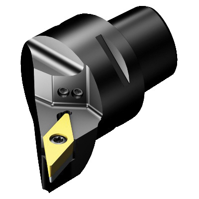 Sandvik Coromant 6537701 CoroTurn® 107 Cutting Unit Head With Through Coolant, C4 System, 50 mm L Head/Projection, Left Hand Cutting, Insert Compatibility: VBMT 160408, VCMT 160408, 74 mm OAL, External