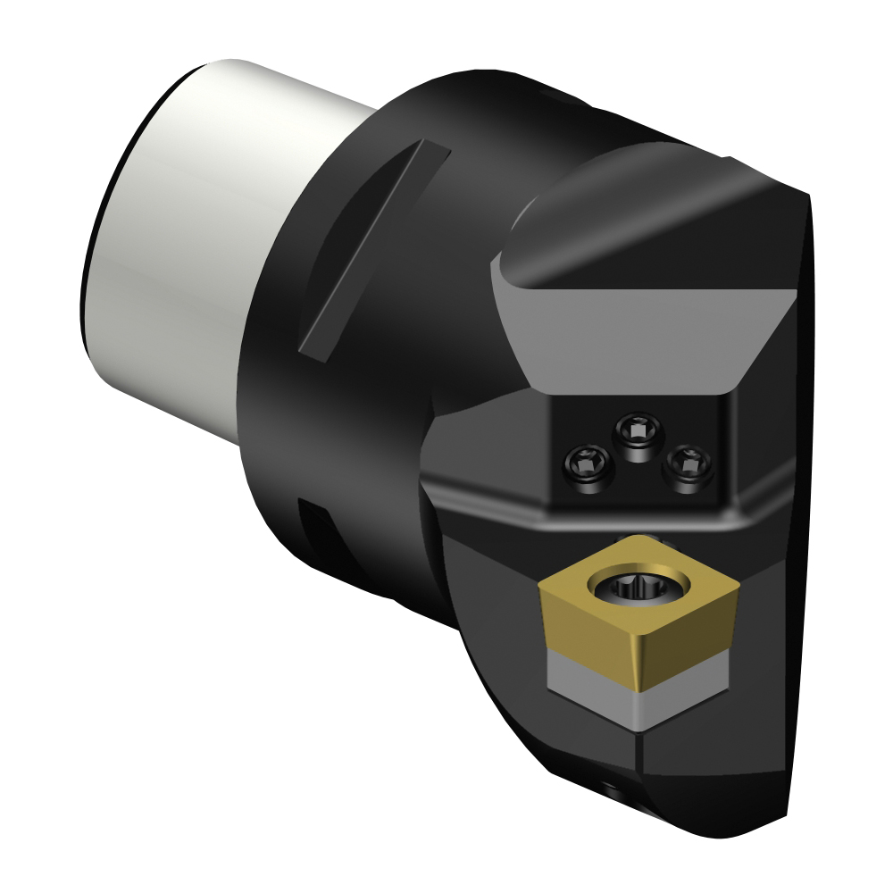 Sandvik Coromant 6537658 CoroTurn® 107 Cutting Unit Head With Precision Coolant, C3 System, 40 mm L Head/Projection, Left Hand Cutting, Insert Compatibility: CCMT 09T308, 59 mm OAL, External