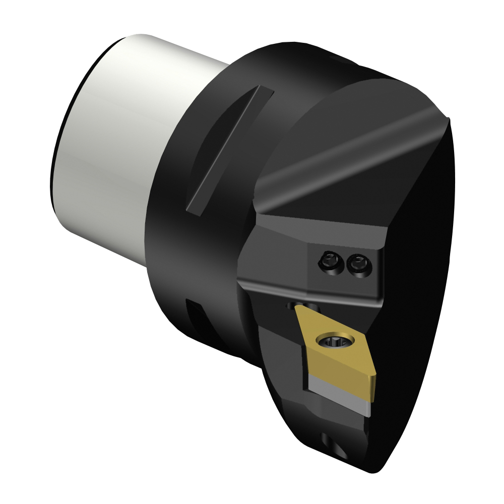 Sandvik Coromant 6537707 CoroTurn® 107 Cutting Unit Head With Through Coolant, C5 System, 60 mm L Head/Projection, Left Hand Cutting, Insert Compatibility: VBMT 160408, VCMT 160408, 90 mm OAL, External