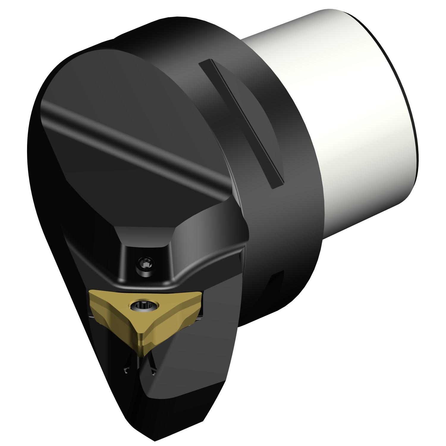 Sandvik Coromant 7100714 CoroTurn® Prime Cutting Unit Head With Precision Coolant, C6 System, 65 mm L Head/Projection, Right Hand Cutting, Insert Compatibility: CP-A1108, External