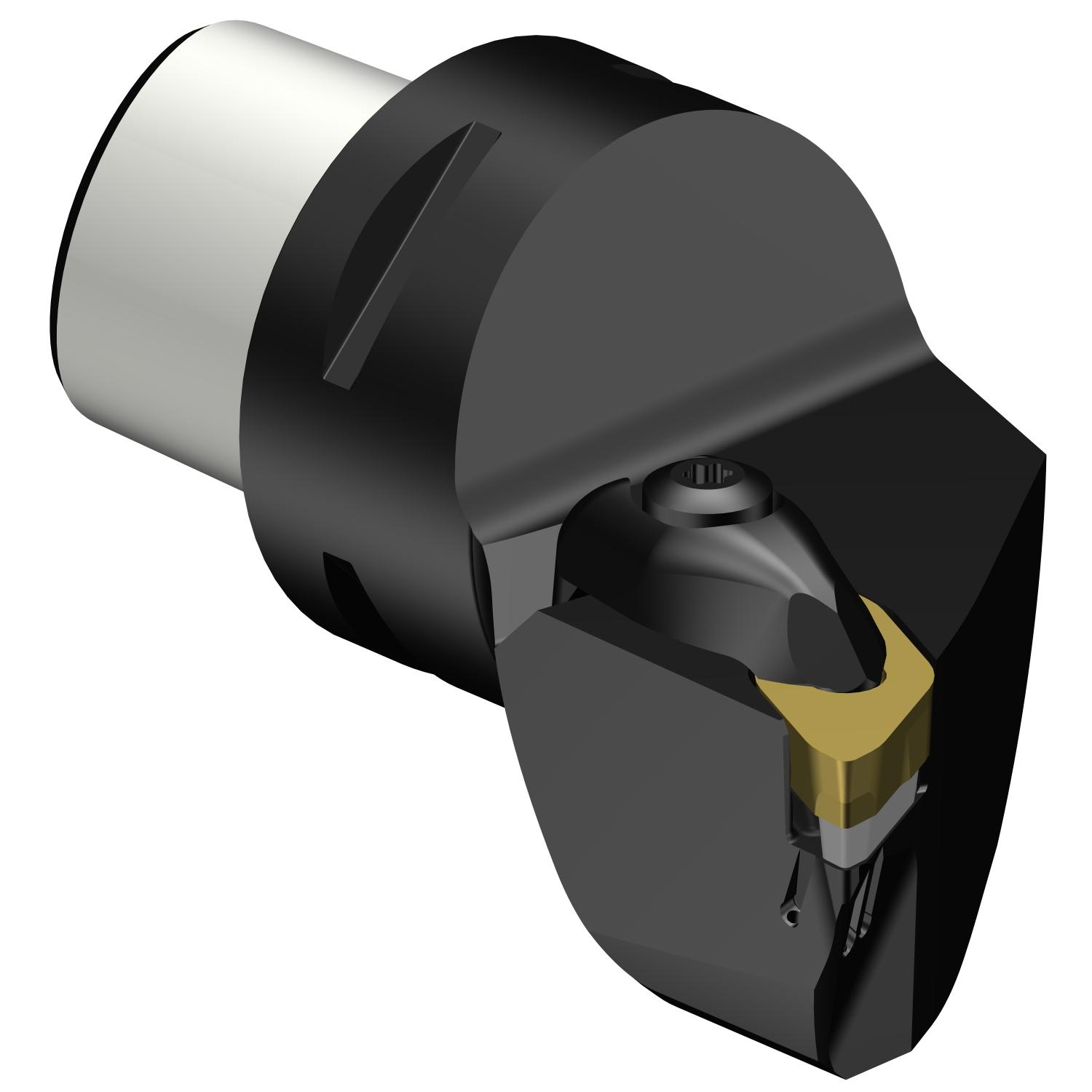 Sandvik Coromant 7100729 CoroTurn® Prime Cutting Unit Head With Precision Coolant, C4 System, 60 mm L Head/Projection, Left Hand Cutting, Insert Compatibility: CP-B1108, External