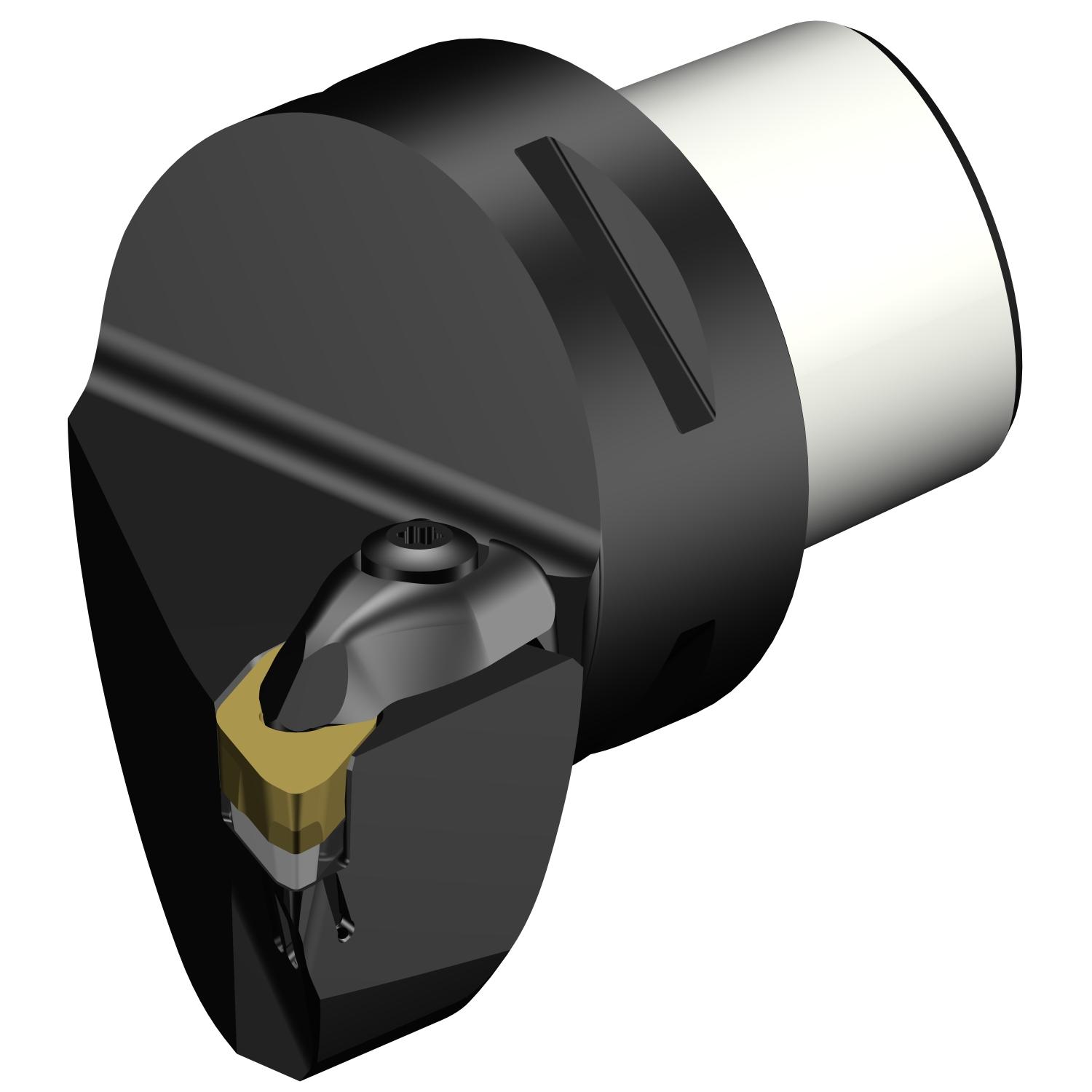 Sandvik Coromant 7100730 CoroTurn® Prime Cutting Unit Head With Precision Coolant, C5 System, 60 mm L Head/Projection, Right Hand Cutting, Insert Compatibility: CP-B1108, External