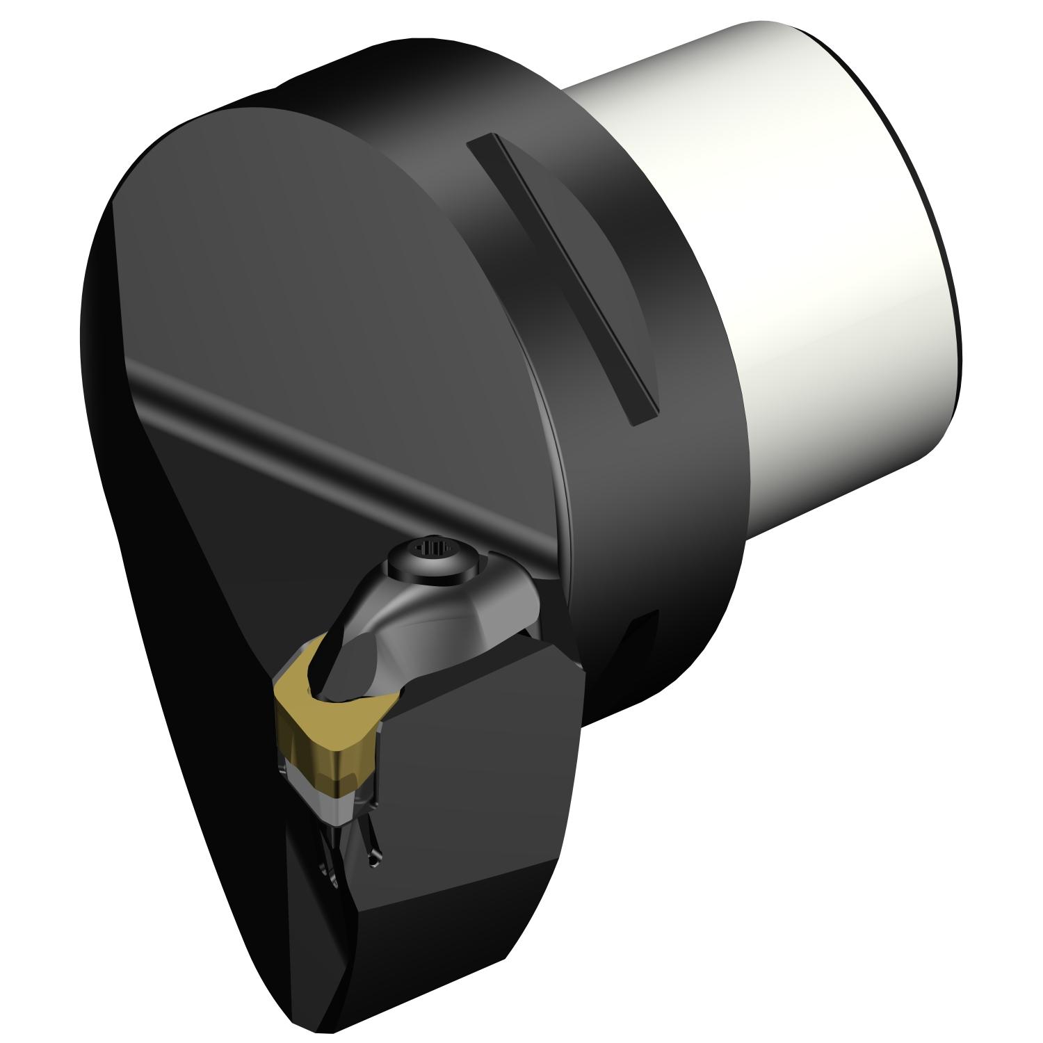 Sandvik Coromant 7100732 CoroTurn® Prime Cutting Unit Head With Precision Coolant, C6 System, 65 mm L Head/Projection, Right Hand Cutting, Insert Compatibility: CP-B1108, External