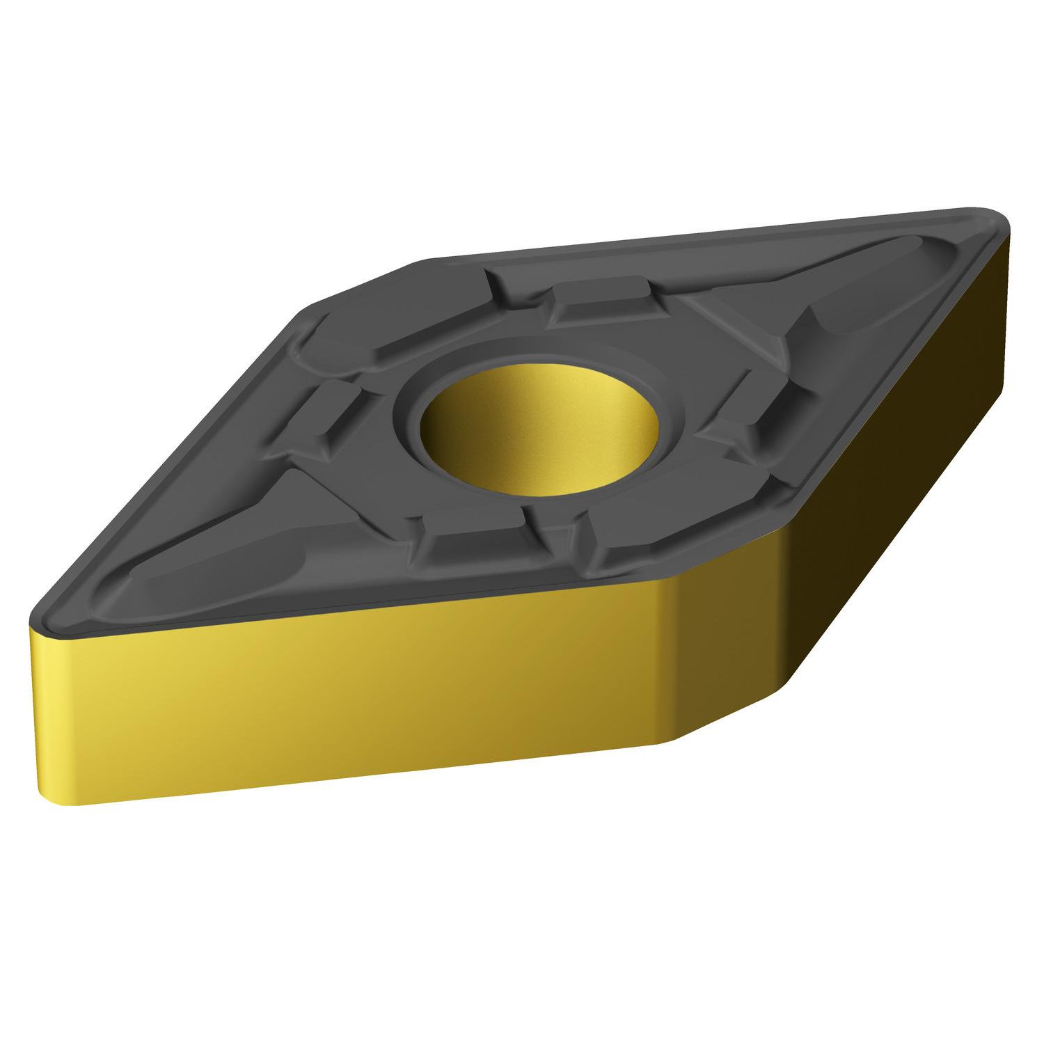 Sandvik Coromant 7231381 T-Max® P Turning Insert, ANSI Code: DNMG 432-MR 2220, DNMG Insert, Material Grade: M, 432 Insert, Rhombic Shape, 15 Seat, Negative Rake, Neutral Cutting, For Use On Stainless Steel, Carbide, Manufacturer's Grade: 2220