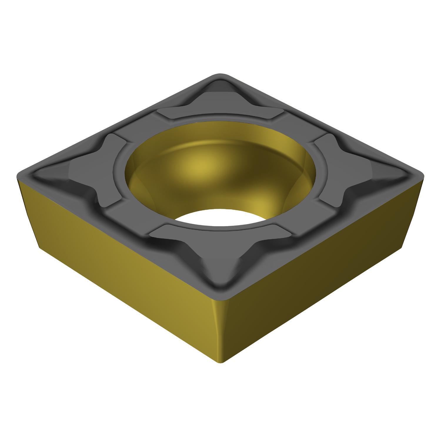 Sandvik Coromant 7231400 CoroTurn® 107 Turning Insert, ANSI Code: SCMT 3(2.5)1-MF 2220, SCMT Insert, Material Grade: M, 3(2.5)1 Insert, Squared Shape, 09 Seat, Positive Rake, Neutral Cutting, For Use On Stainless Steel, Carbide, Manufacturer's Grade: 2220