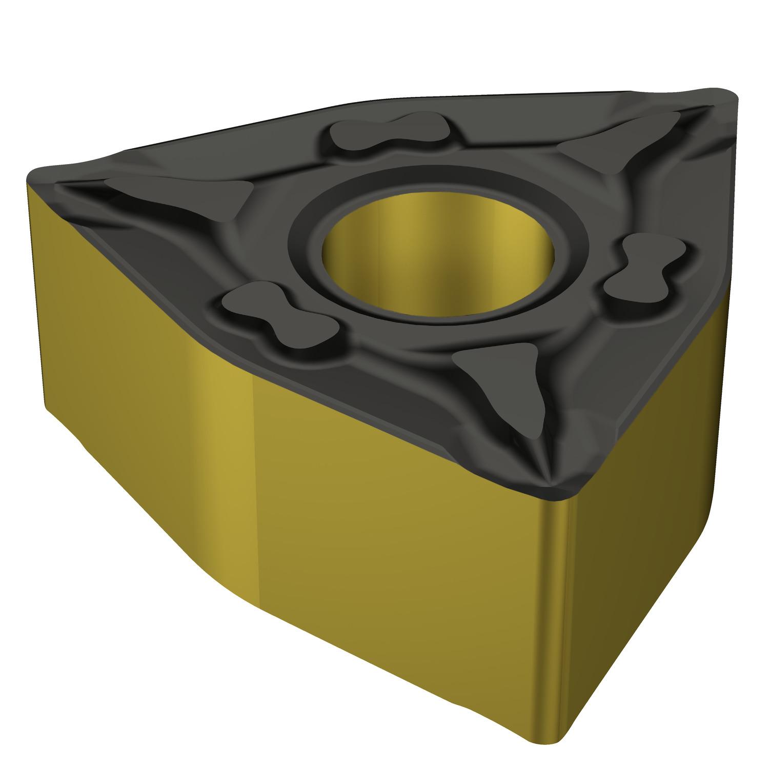 Sandvik Coromant 7231494 T-Max® P 2-Sided Turning Insert, ANSI Code: WNMG 331-MF 2220, WNMG Insert, Material Grade: M, 331 Insert, Trigon Shape, 06 Seat, Negative Rake, Neutral Cutting, For Use On Stainless Steel, Carbide, Manufacturer's Grade: 2220