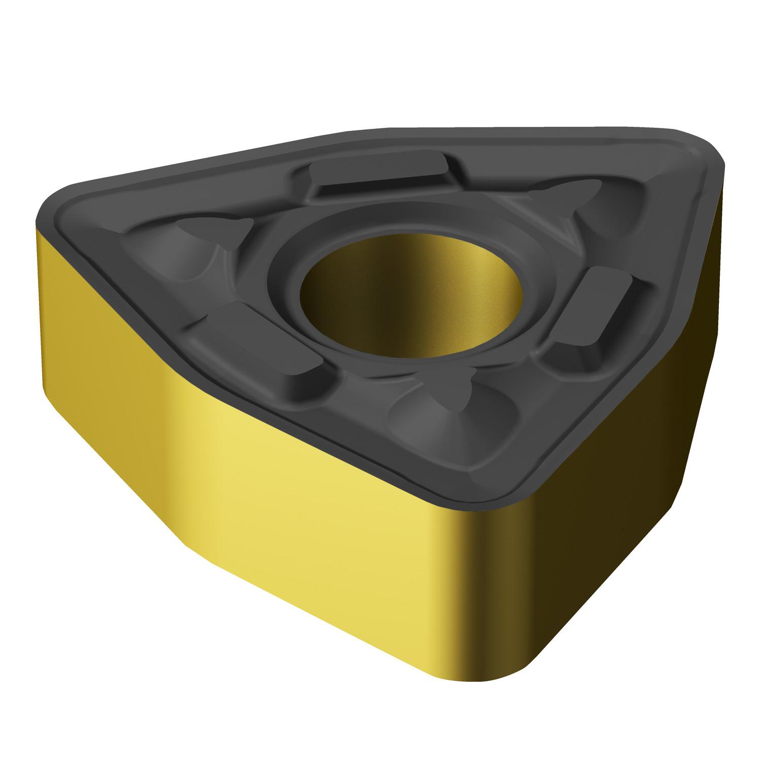 Sandvik Coromant 7231497 T-Max® P 2-Sided Turning Insert, ANSI Code: WNMG 332-MR 2220, WNMG Insert, Material Grade: M, 332 Insert, Trigon Shape, 06 Seat, Negative Rake, Neutral Cutting, For Use On Stainless Steel, Carbide, Manufacturer's Grade: 2220