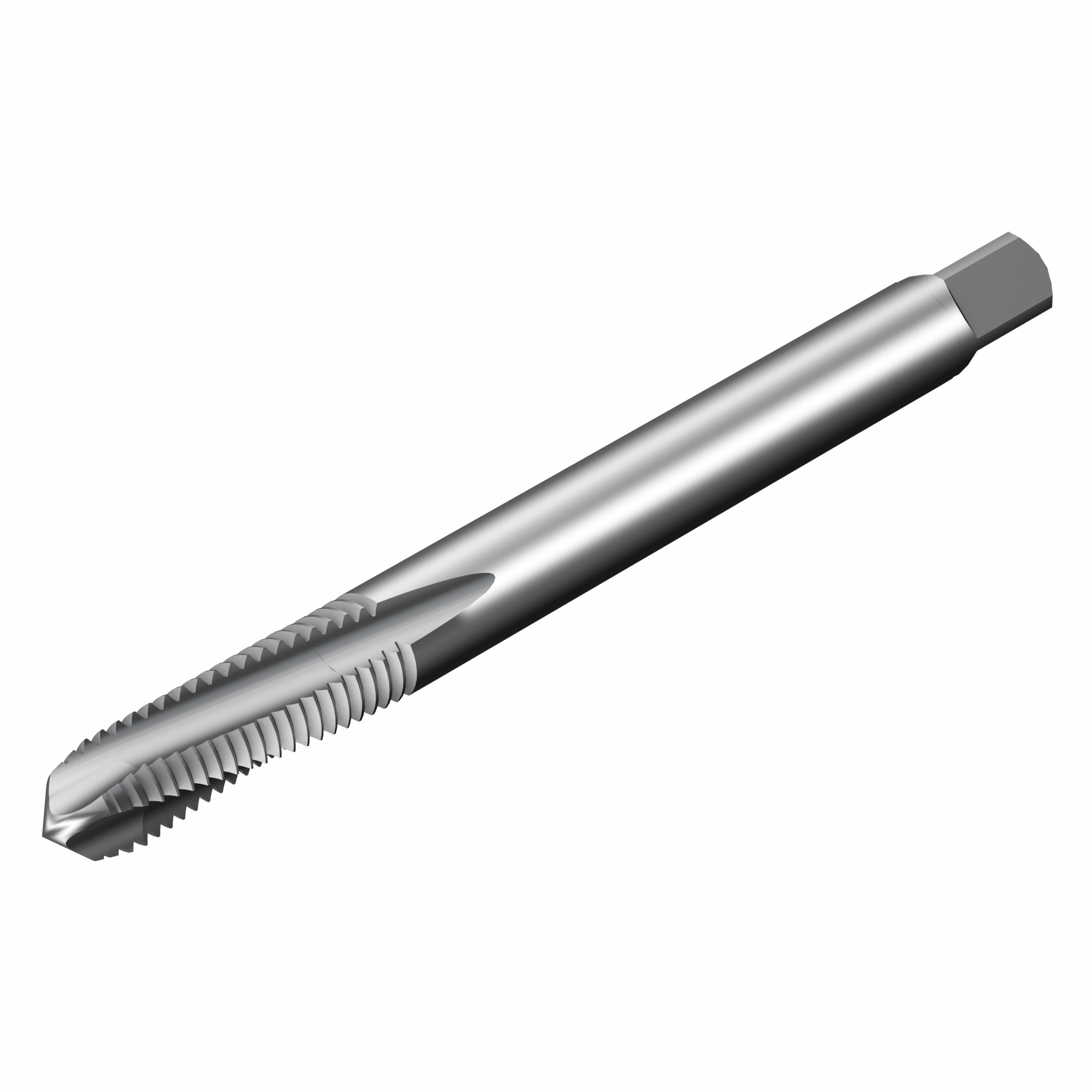 Sandvik Coromant 7382604 CoroTap™ 300 Spiral Flute Cutting Tap With Internal Coolant Channel, M3 Thread, Semi-Bottoming Chamfer, 3 Flutes, Uncoated, HSS-E-PM