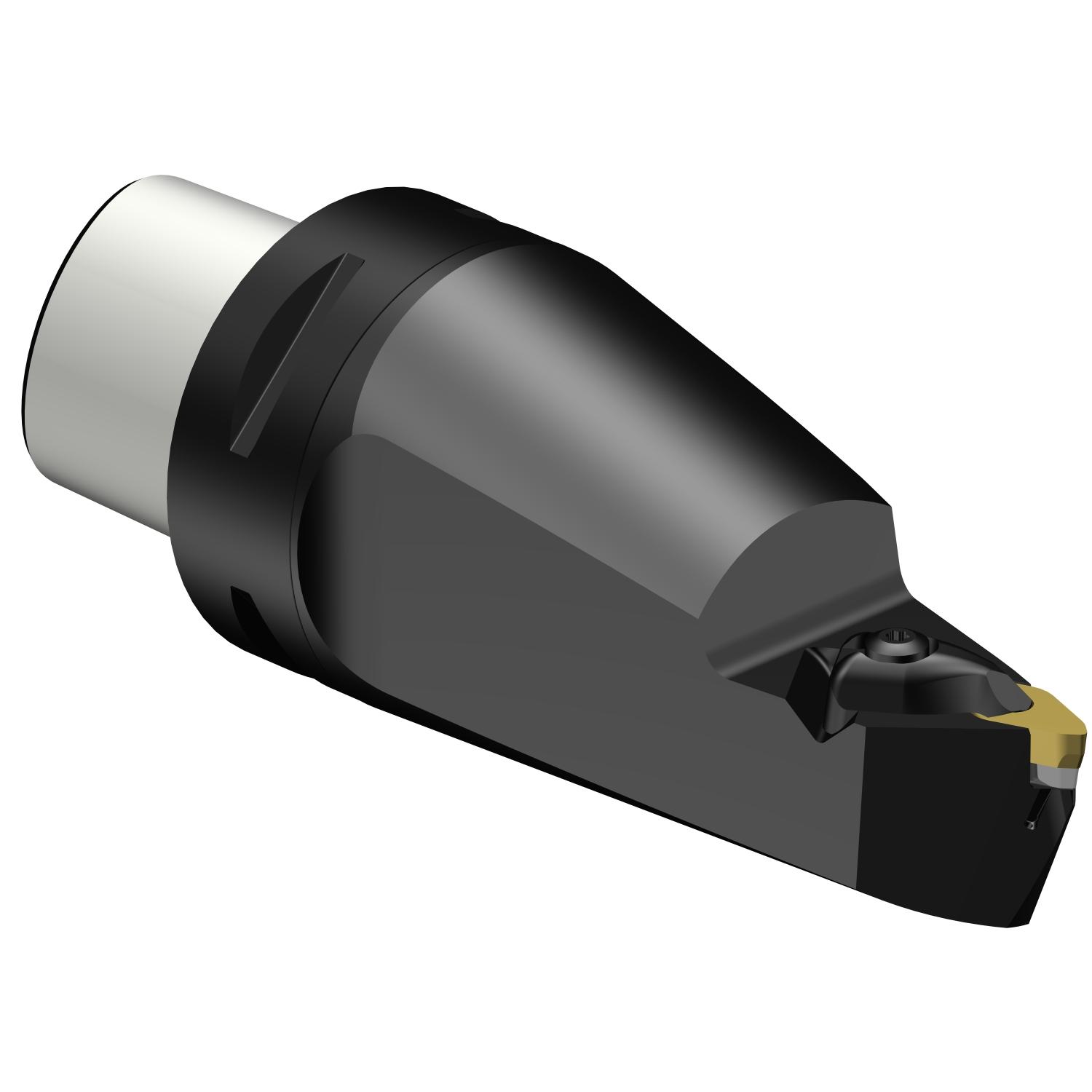 Sandvik Coromant 7393092 CoroTurn® Prime Cutting Unit Head With Through Coolant, C6 System, 130 mm L Head/Projection, Left Hand Cutting, Insert Compatibility: CP-B1108, External