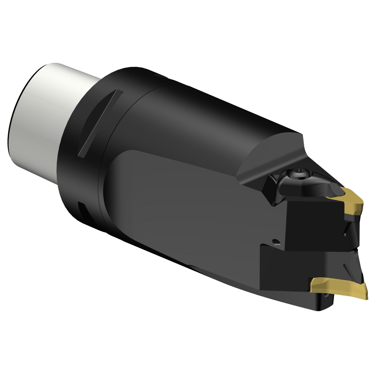 Sandvik Coromant 7393097 CoroTurn® Prime Cutting Unit Head With Through Coolant, C6 System, 130 mm L Head/Projection, Left Hand Cutting, Insert Compatibility: CP-A1108, CP-B1108, External