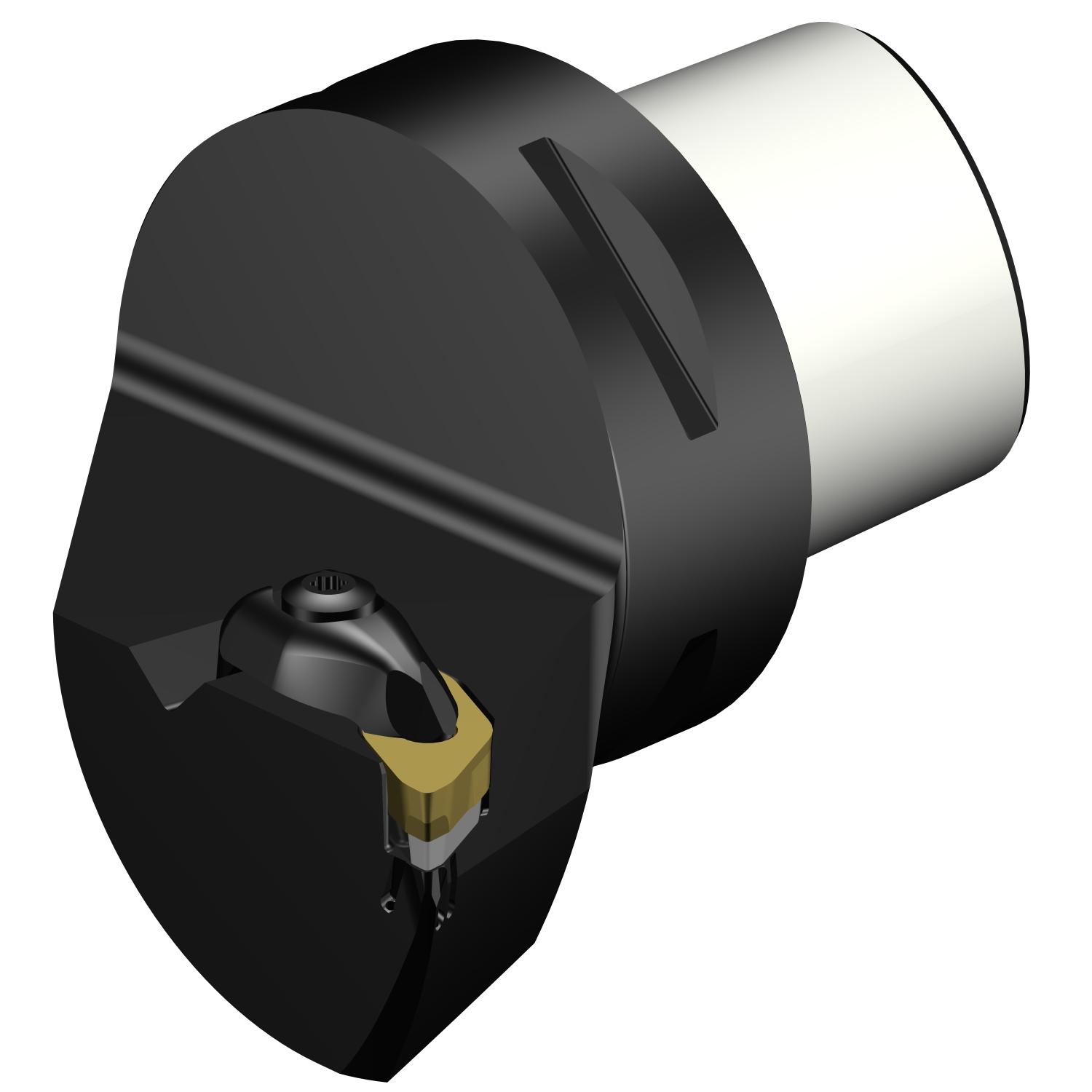 Sandvik Coromant 7393101 CoroTurn® Prime Cutting Unit Head With Through Coolant, C6 System, 65 mm L Head/Projection, Right Hand Cutting, Insert Compatibility: CP-B1108, External