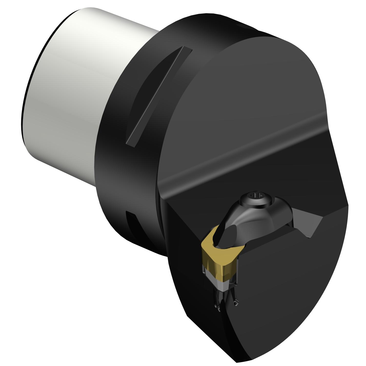 Sandvik Coromant 7393102 CoroTurn® Prime Cutting Unit Head With Through Coolant, C6 System, 65 mm L Head/Projection, Left Hand Cutting, Insert Compatibility: CP-B1108, External