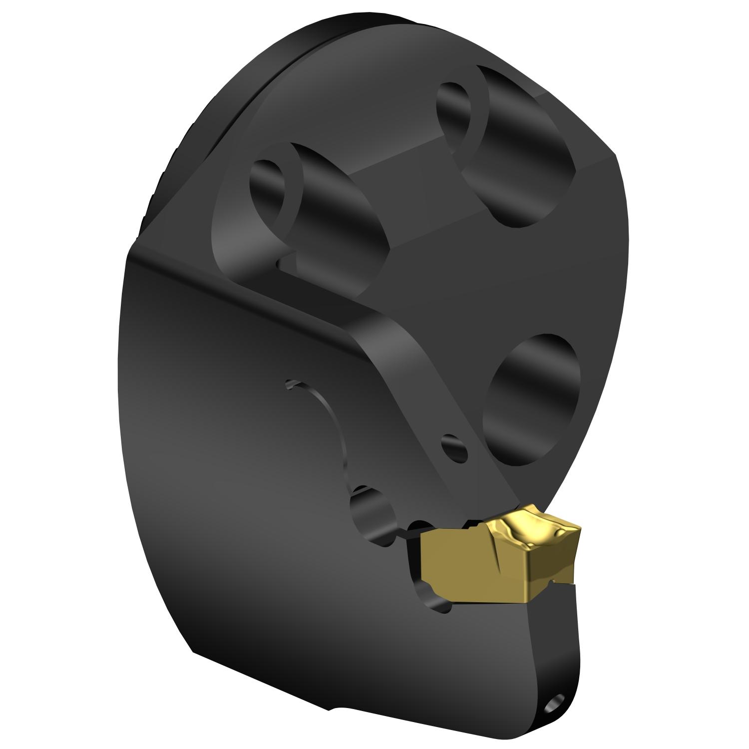 Sandvik Coromant 7582671 CoroCut® QF A-Curve Metric Modular Grooving Cutting Unit Head, SZ 40 System, Left Hand Cutting, SL-QFT-LK Modular Head, QFT-K Insert, Insert Compatibility: QFT-K-0600-04-TF
