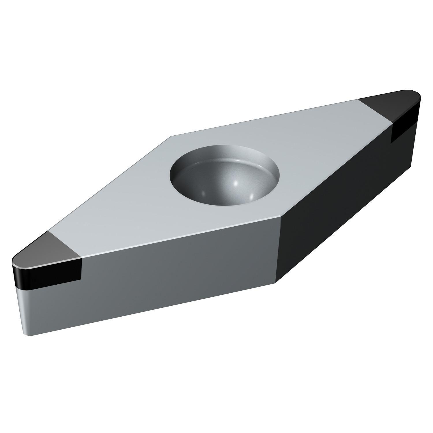 Sandvik Coromant 7586875 CoroTurn® 107 Turning Insert, ANSI Code: VBGW221T0320F 7125, VBGW Insert, Material Grade: H, 221 Insert, Rhombic Shape, Neutral Cutting, For Use On Hardened Materials, Manufacturer's Grade: 7125