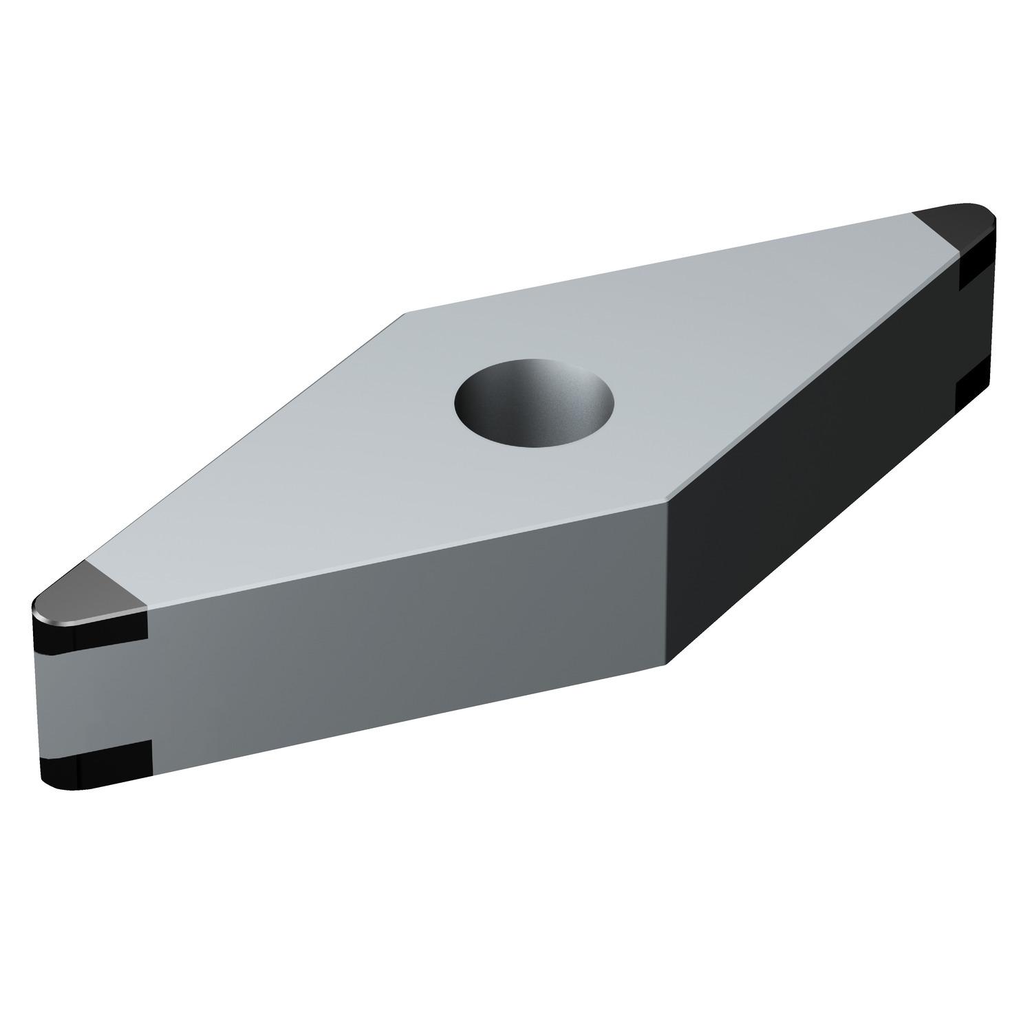 Sandvik Coromant 7586880 T-Max® P Turning Insert, ANSI Code: VNGA331S0525H 7125, VNGA Insert, Material Grade: H, 331 Insert, Rhombic Shape, Neutral Rake, Neutral Cutting, For Use On Hardened Materials, CBN, Manufacturer's Grade: 7125