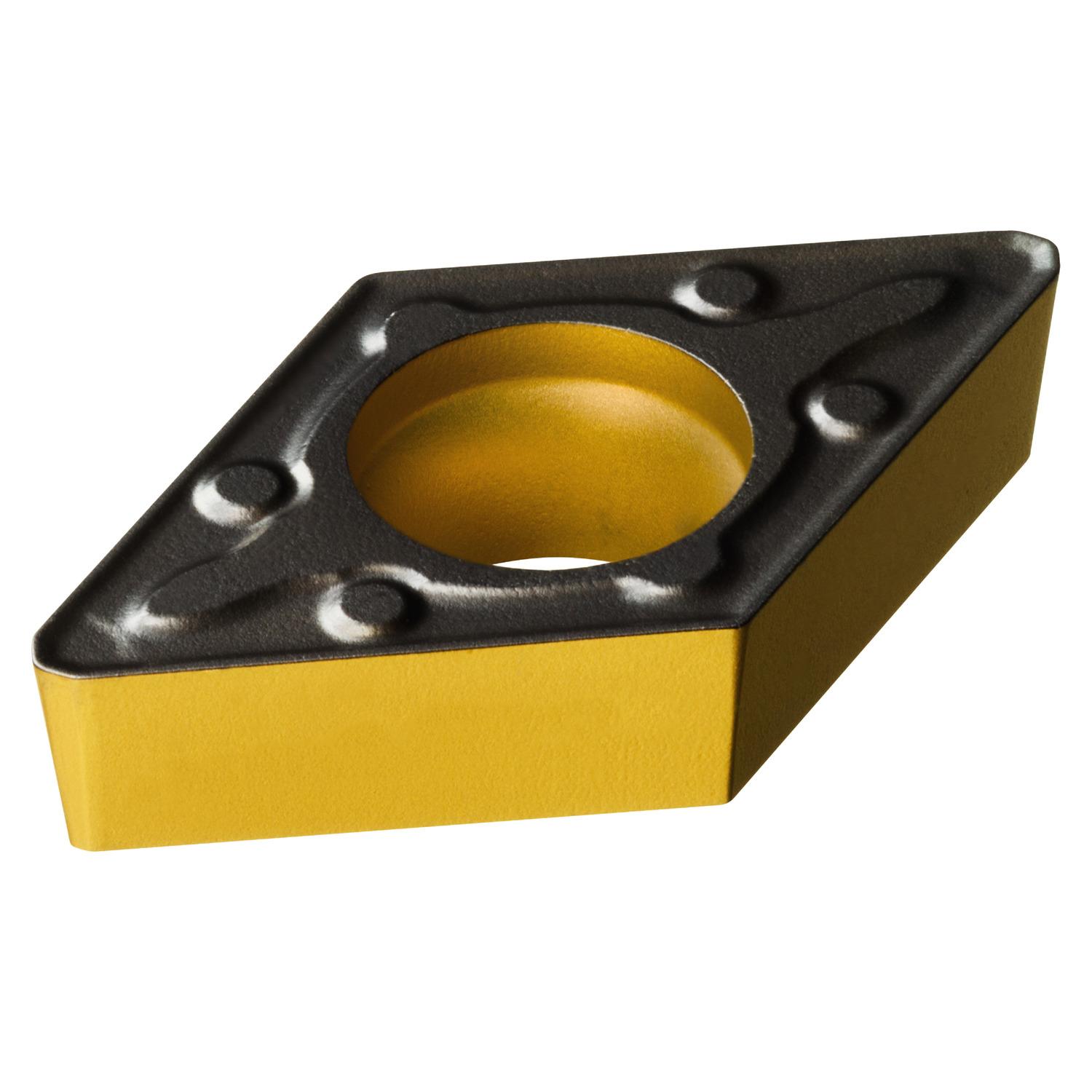 Sandvik Coromant 6868263 CoroTurn® 107 Turning Insert, ANSI Code: DCMX 3(2.5)1-WM 3225, DCMX Insert, Material Grade: K, 3(2.5)1 Insert, Diamond Shape, 11 Seat, Positive Rake, Neutral Cutting, For Use On Cast Iron, Carbide, Manufacturer's Grade: 3225