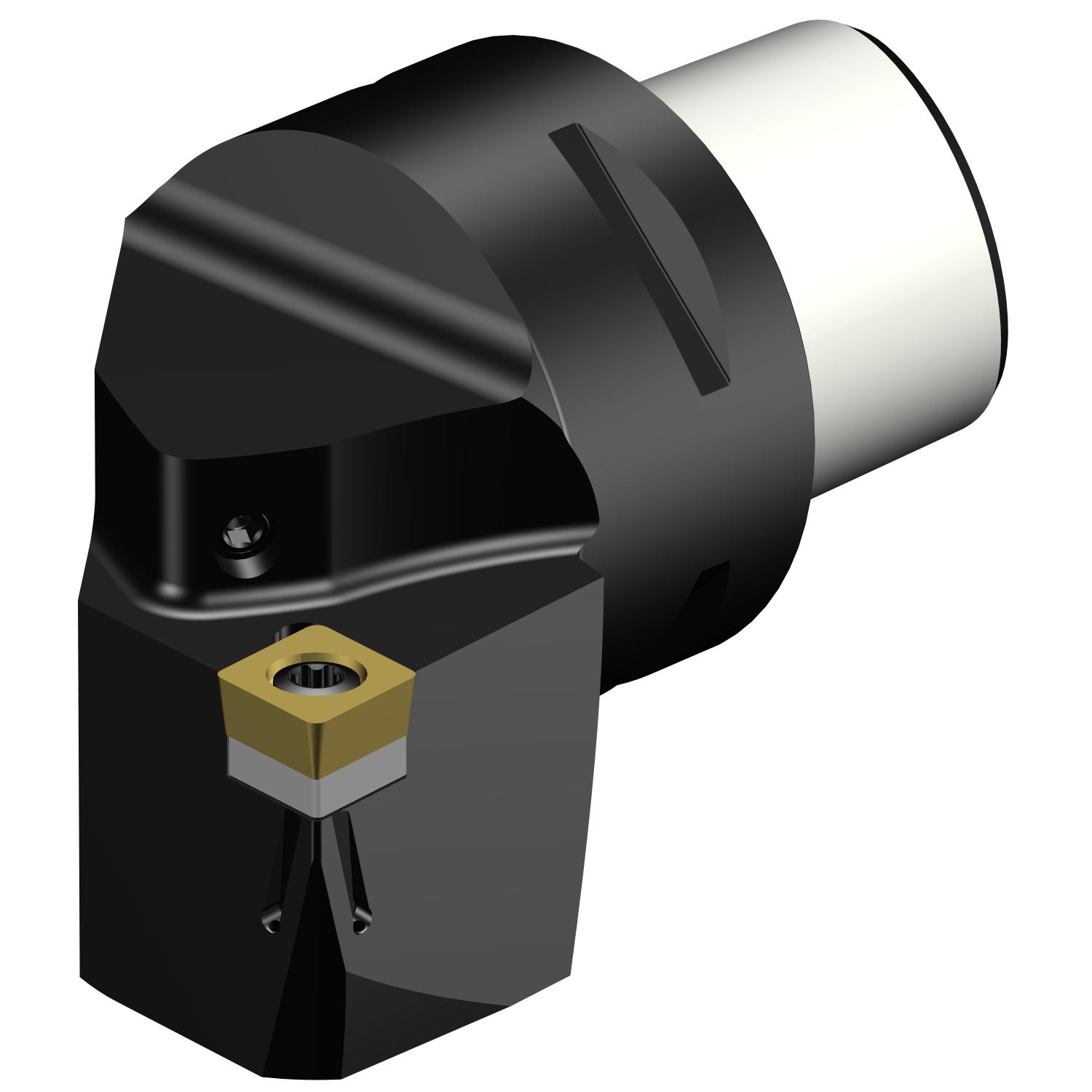 Sandvik Coromant 7884019 CoroTurn® 107 Precision Coolant Cutting Unit/Head, C4 System, 1.9685 in L Head/Projection, Right Hand Cutting, Insert Compatibility: CCMT 09T308, External