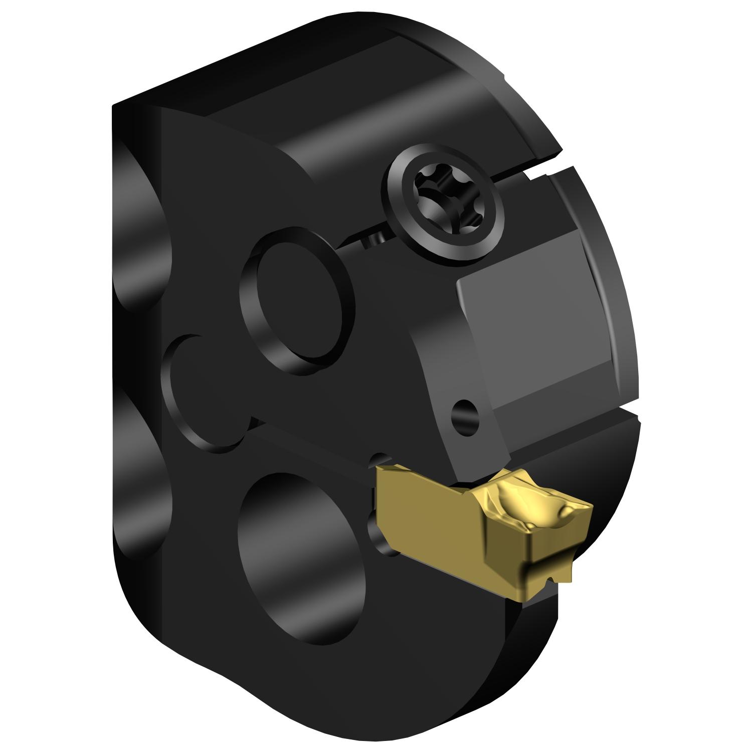 Sandvik Coromant 7993544 CoroCut® QI Head, 0.984252 in System, Right Hand Cutting, SL Head/Screw Mount Modular Head, TSYC Insert, Insert Compatibility: QI-NH-0400-0002-GF