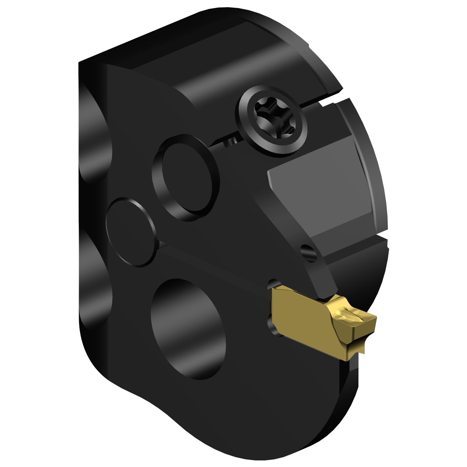 Sandvik Coromant 7993560 CoroCut® QI Head, 0.984252 in System, Right Hand Cutting, SL Head/Screw Mount Modular Head, TSYC Insert, Insert Compatibility: QI-NF-0246-0002-GF