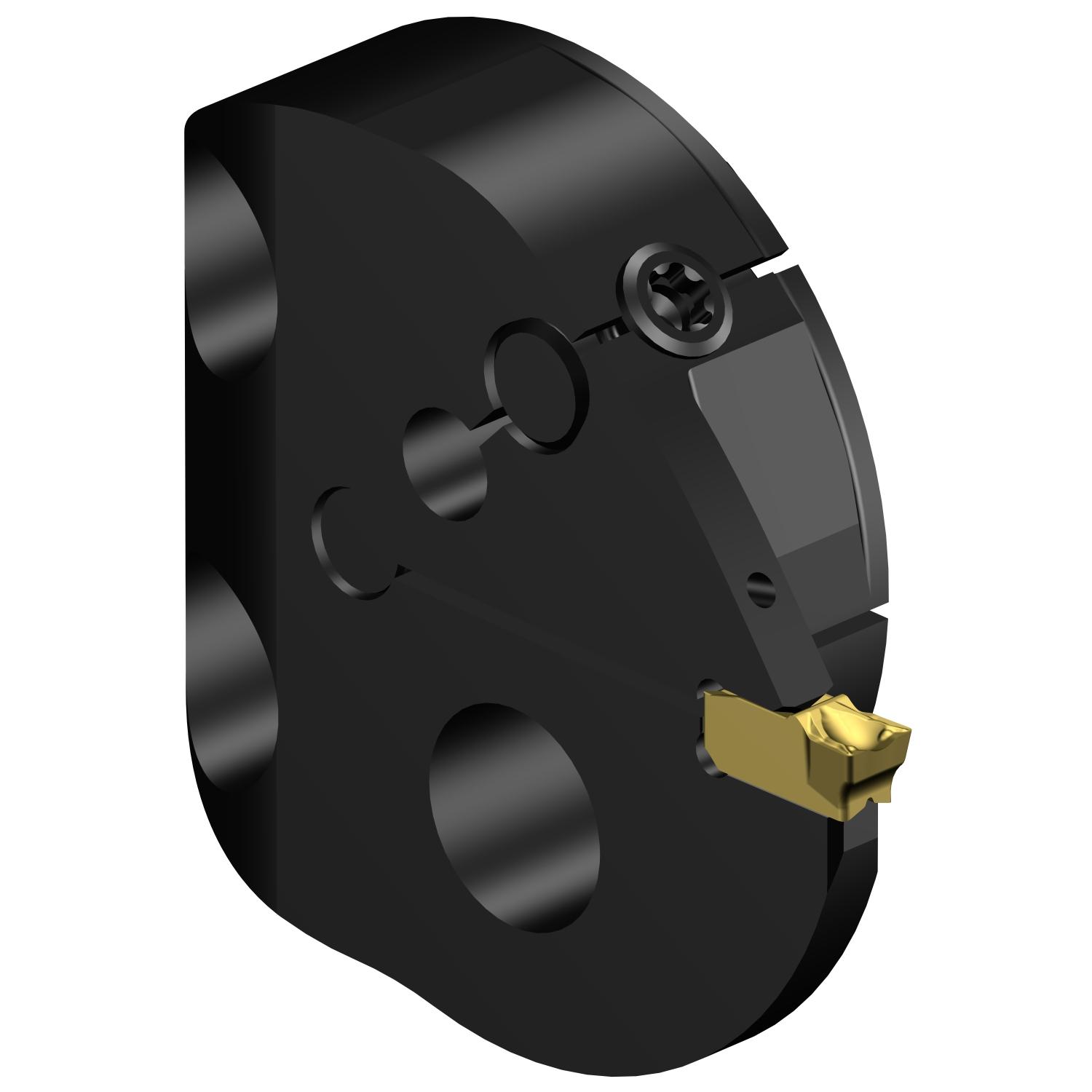 Sandvik Coromant 7993572 CoroCut® QI Head, 1.5748 in System, Right Hand Cutting, SL Head/Screw Mount Modular Head, TSYC Insert, Insert Compatibility: QI-NH-0400-0002-GF