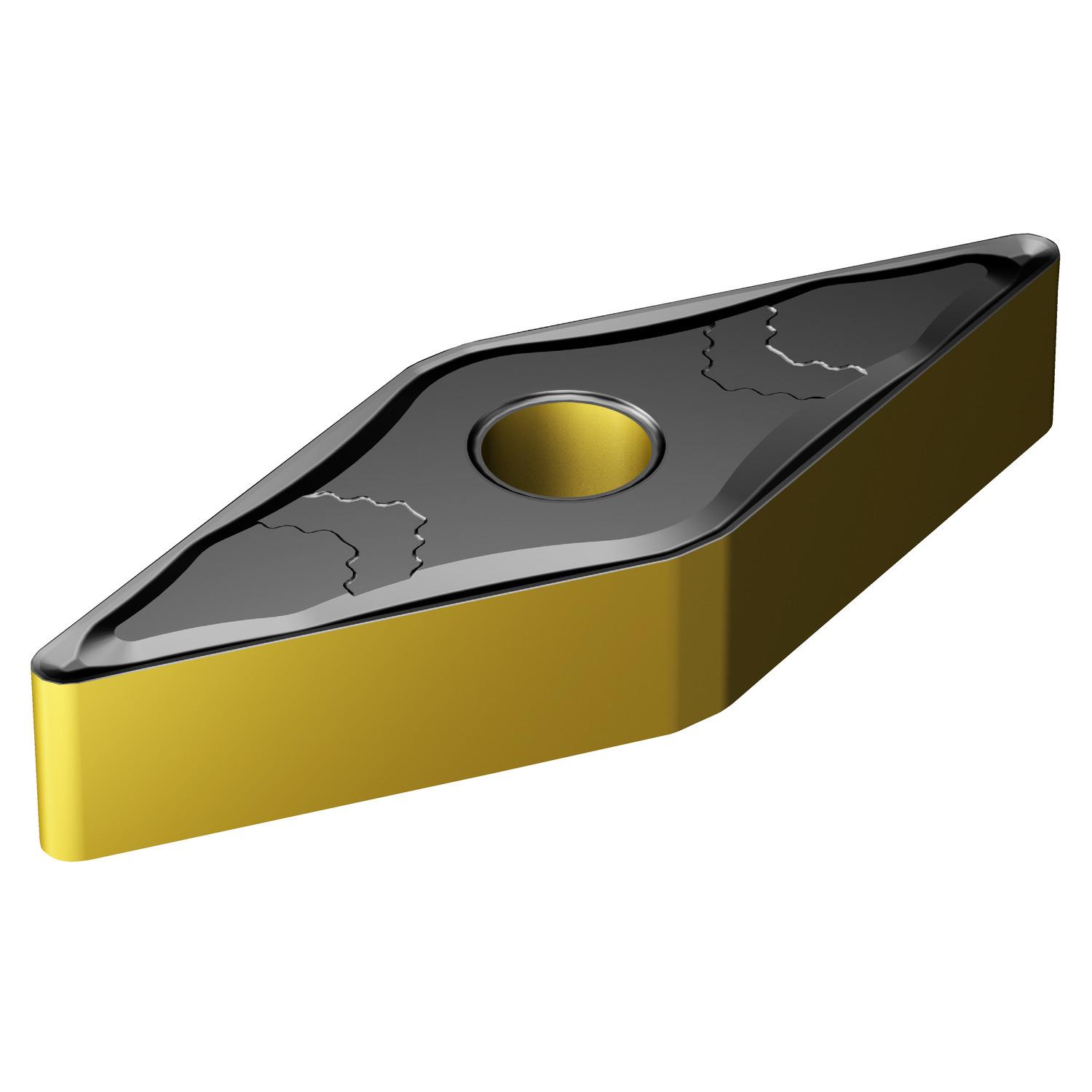 Sandvik Coromant 8021115 T-Max® P 4-Cutting Edge Turning Insert, ANSI Code: VNMG 331-PMC 4415, VNMG Insert, Material Grade: K, P, 1604 Insert, Diamond Shape, Neutral Cutting, For Use On Cast Iron and Steel, Carbide, Manufacturer's Grade: 4415