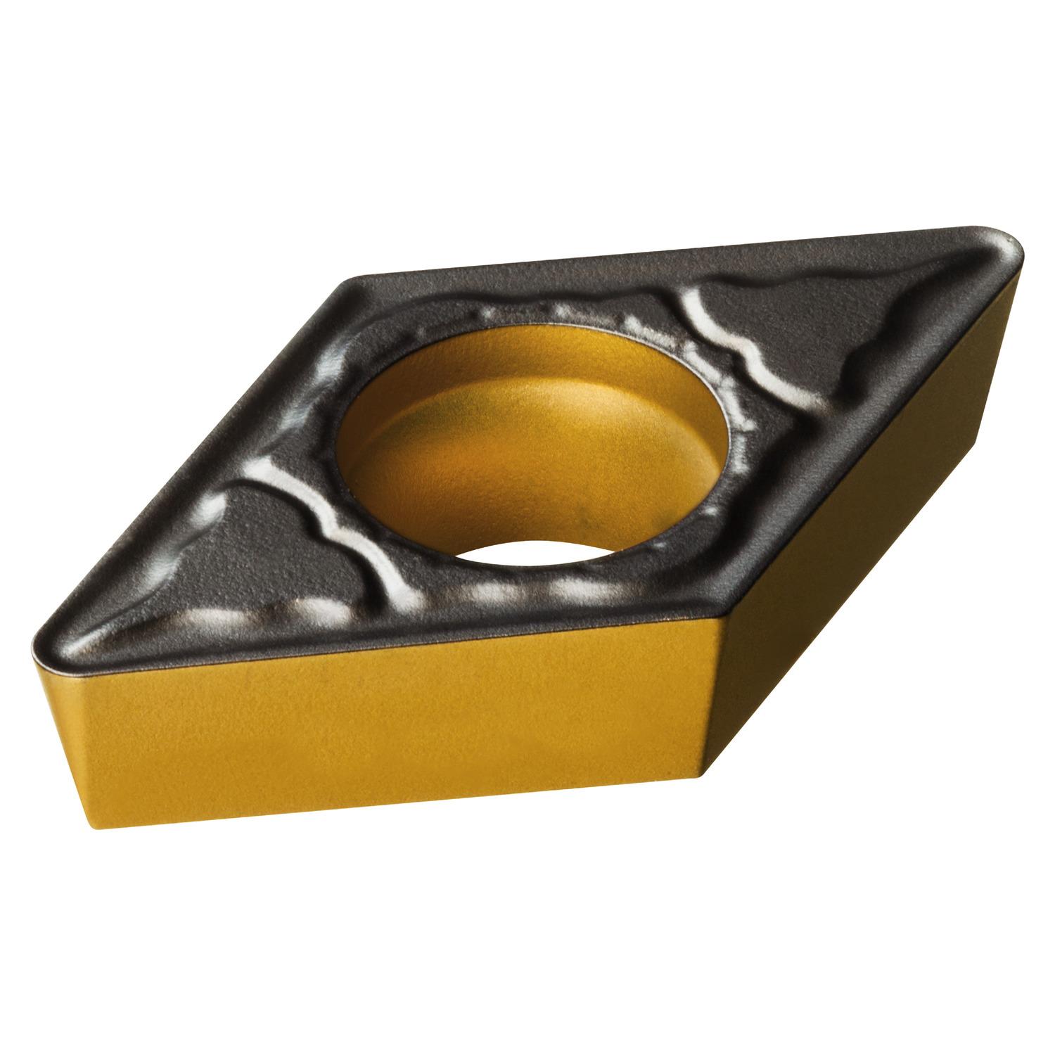Sandvik Coromant 8019504 CoroTurn® 111 2-Cutting Edge Turning Insert, ANSI Code: DPMT 3(2.5)1-PM 4425, DPMT Insert, Material Grade: K, P, 32.51 Insert, Diamond Shape, Neutral Cutting, For Use On Cast Iron and Steel, Carbide, Manufacturer's Grade: 4425