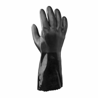 Atlas® by Showa Best 660ESDXL-10 Dipped Cut-Resistant Gloves, Seamless Style, Black, Knit Wrist Cuff, PVC Coating, 260 mm L, Resists: Cut