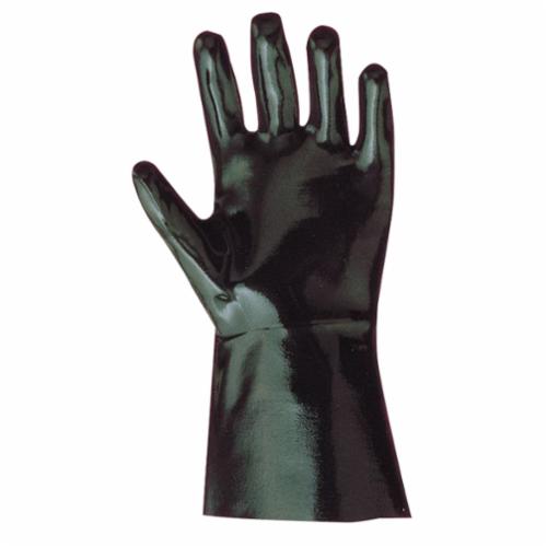 Showa Best® 6780R-10 Heavy Duty Chemical-Resistant Gloves, L/SZ 10, Neoprene, Black, Cotton Flannel Lining, 12 in L, Resists: Acid, Abrasion, Caustic, Cut, Oil, Greases and Many Solvent, Gauntlet Cuff, 15 mil THK