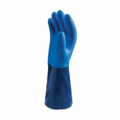 Showa Best® 720XL-10 Coated Gloves, XL/SZ 10, Cotton/Nitrile, Blue, Nylon/Polyester Knit Lining, 300 to 320 mm L, Resists: Abrasion, Cut, Puncture and Tear, Gauntlet Cuff