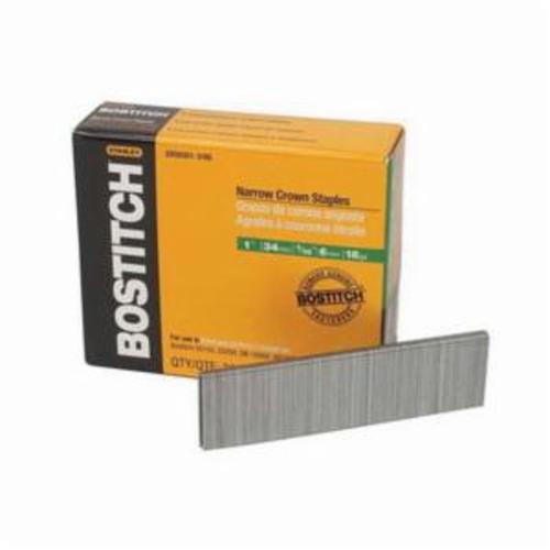 Bostitch® 16S4-50GAL Heavy Duty Medium Crown Staples, 2 in L Leg, Chisel Point, Steel, 1/2 in W Crown