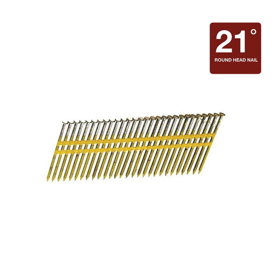 Bostitch® RH-S8DR113EP RH-S 21 deg Plastic Collated Framing Nail, 2-3/8 in L, 0.113 in Dia, 12 ga, Coated, Steel