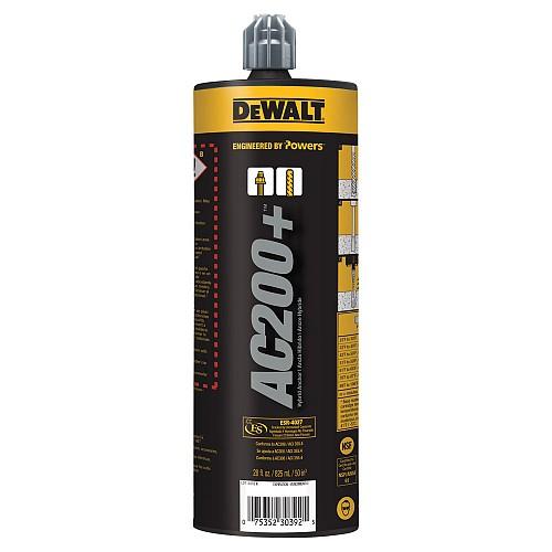 DeWALT®️ Anchors & Fasteners™ PFC1271110 High Strength Anchor Adhesive, Concrete to Steel Connection Design, For Use With Threaded Rod and Reinforcing Bar Hardware Elements