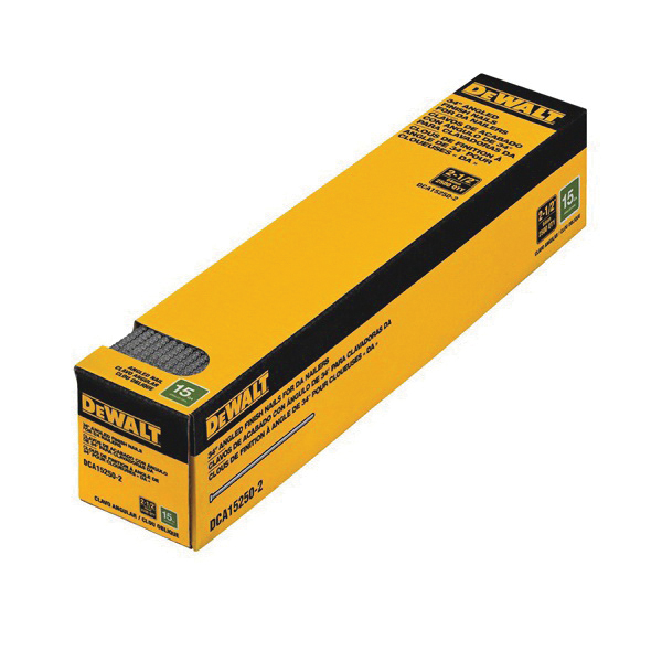 DeWALT® DCA15150-2 Angled Finishing Nail, 1-1/2 in L, Steel, Coated, Chisel Point