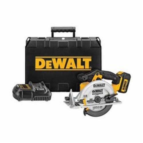 DeWALT® DCS391L1 Cordless Circular Saw Kit, 6-1/2 in Dia Blade, 20 VDC, 1-5/8 in at 45 deg, 2-1/4 in at 90 deg D Cutting, Li-Ion Battery
