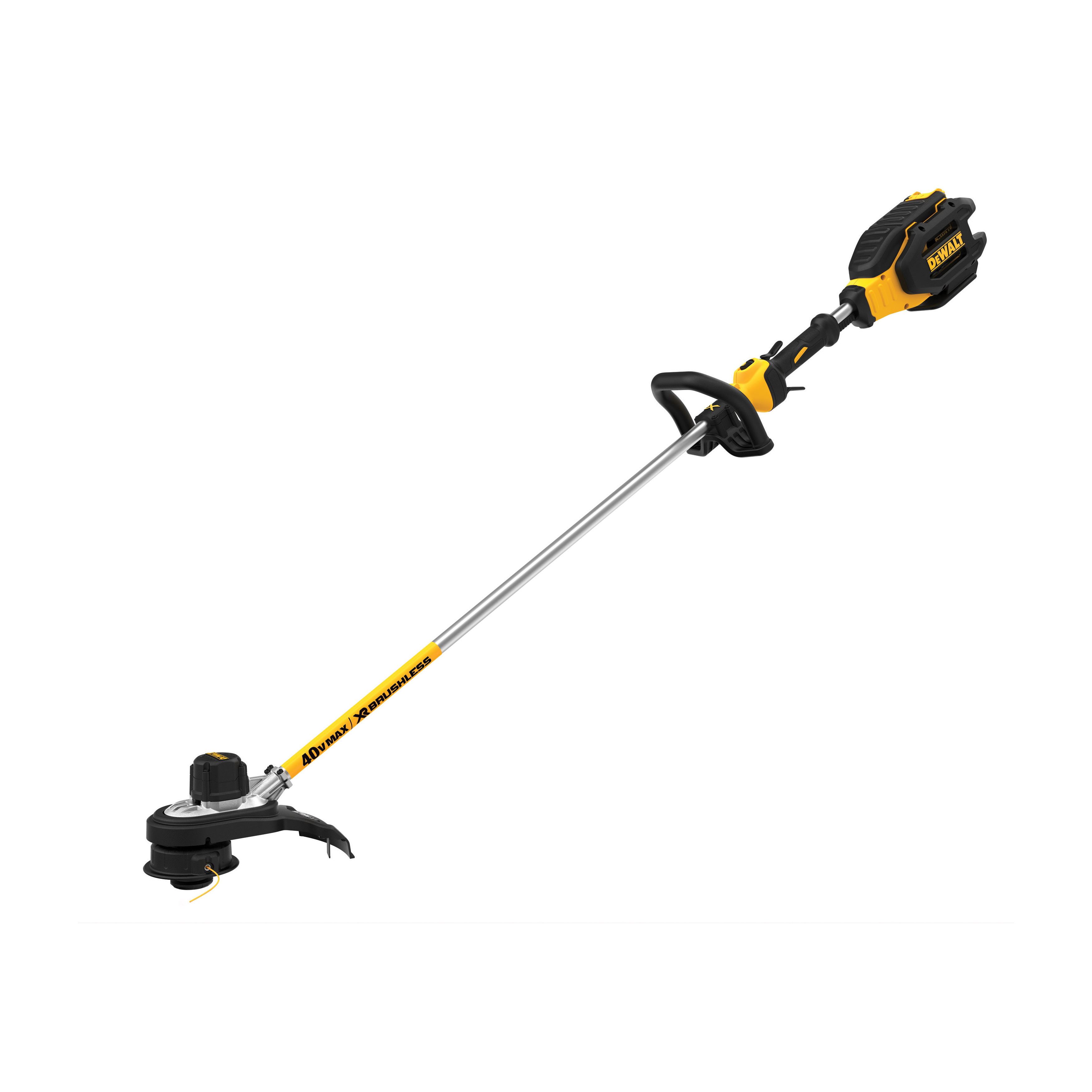 DeWALT® 40V MAX* DCST990H1 XR® 2-Speed Brushless Cordless String Trimmer, 15 in W Cutting, 55 in L Fixed/Straight Shaft, 0.08 in Dia Line, Bump Feed Line Advance