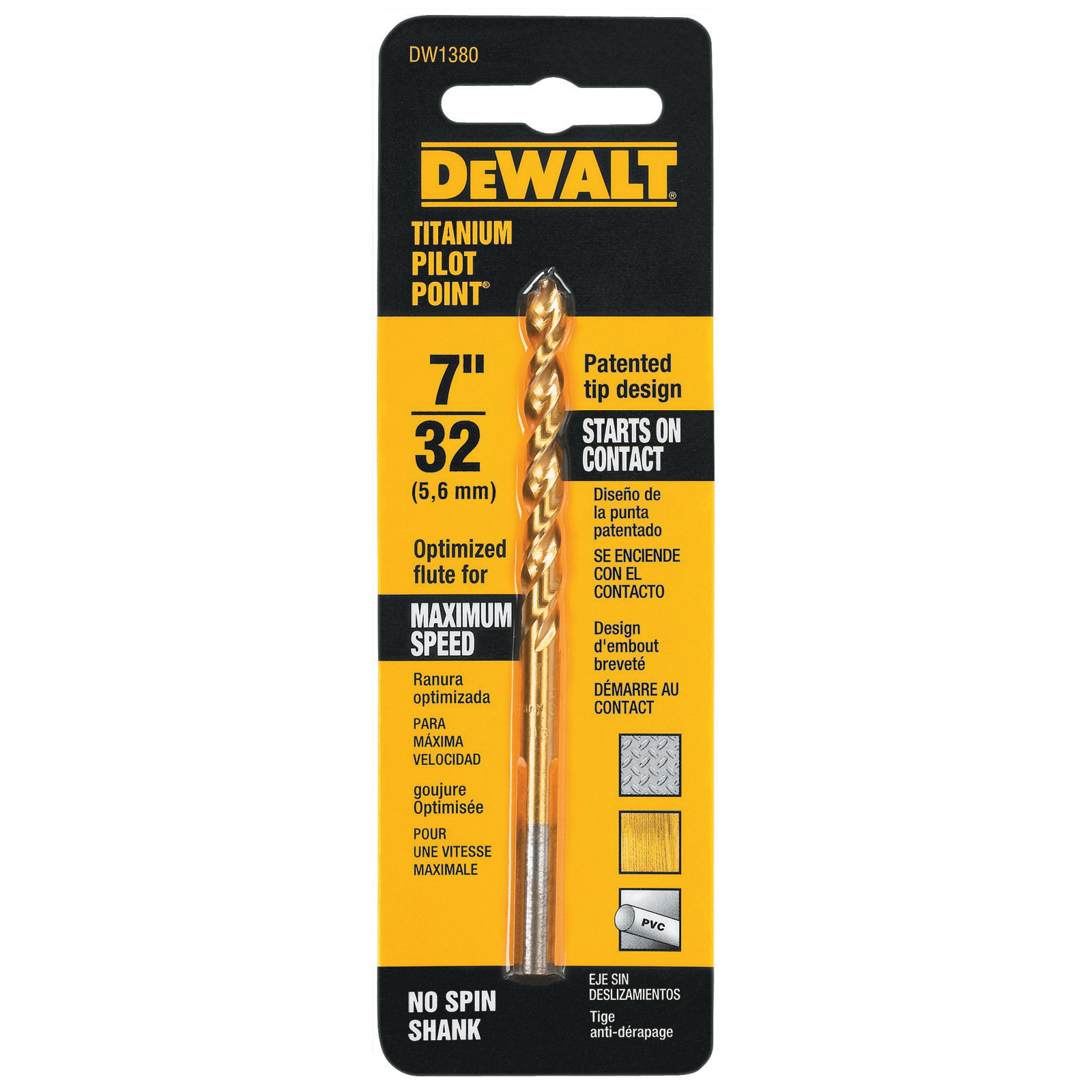 DeWALT® DW1380 Pilot Point Drill Bit